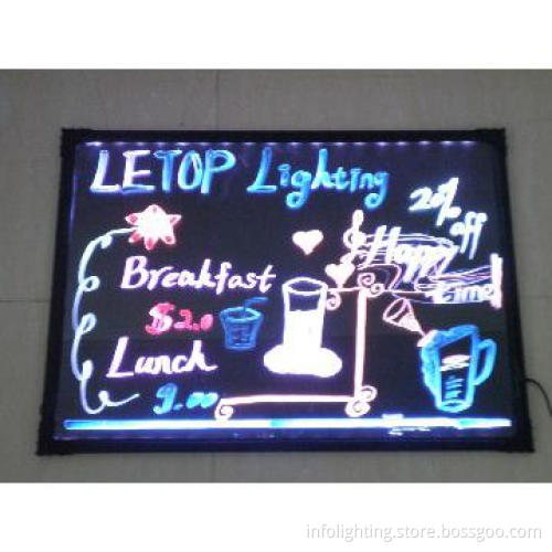 2013 hot selling RGB led writing board/led fluorescent board